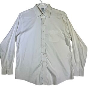 Brooks Brothers Shirt Mens 17.5 36 Classic Fit Non Iron Supima Cotton EMW Cuff